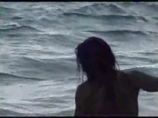 Naked in the surf