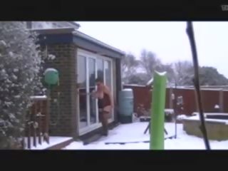 Big Tit prime Plays in the Snow, Free x rated clip 9a